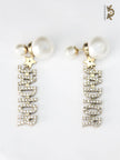 Alphabet D Pearl Bomber with cz antique motif