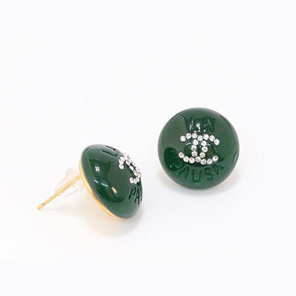 Double C green studs