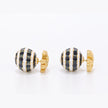 T Motif Black & white bomber studs