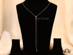 Rose gold dangle necklace