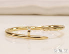 5mm thick Gold plated nail shaped men's bracelet