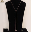Rose gold plated knot necklace with twin cz panther pendants