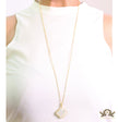 MOP clover pendant in gold plated chain