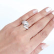 Platinum panther wrap ring
