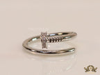 Platinum plated cz nail ring