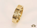 4.5mm gold plated band with screws