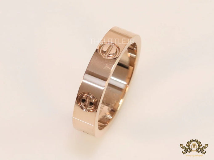 4.5mm rose gold plated band with screws