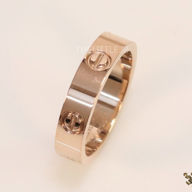 4.5mm rose gold plated band with screws