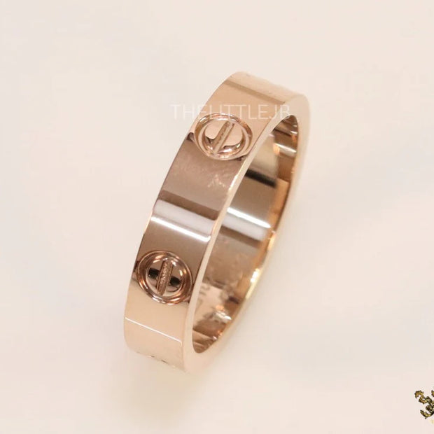 4.5mm rose gold plated band with screws