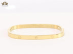 Gold plated plated rectangular screw bracelet